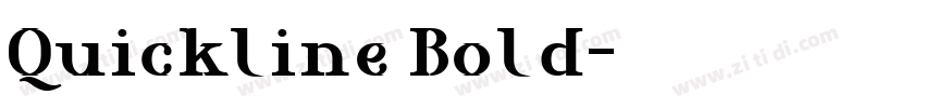 Quickline Bold字体转换